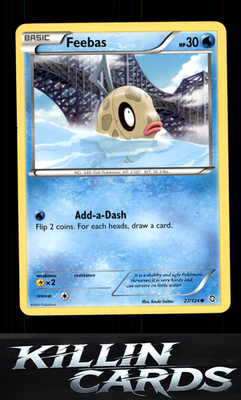 Feebas 27/124 Pokemon Common Dragons Exalted Card LP