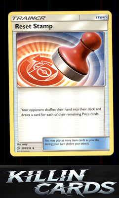 Reset Stamp 206/236 Pokemon Uncommon SM - Unified Minds Card NM