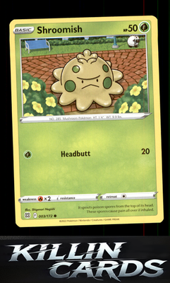 Shroomish 003/172 Pokemon Common SWSH09: Brilliant Stars Card NM