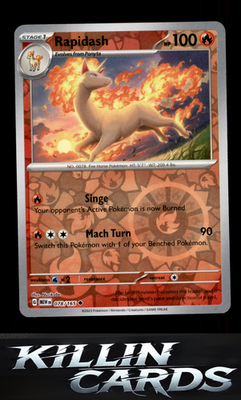 Reverse Holofoil Rapidash 078/165 Pokemon Uncommon SV: Scarlet & Violet 151 Card
