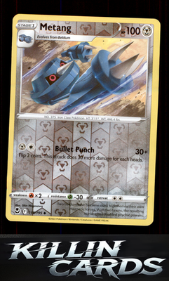 Reverse Holofoil Metang 118/195 Pokemon Uncommon SWSH12: Silver Tempest Card NM