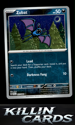 Reverse Holofoil Zubat 027/064 Pokemon Common SV: Shrouded Fable Card NM