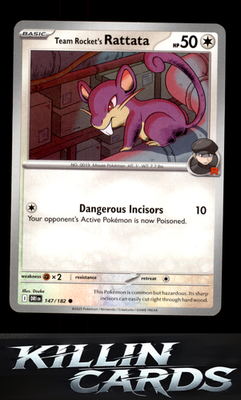 Team Rocket's Rattata 147/182 Pokemon Common SV10: Destined Rivals Card NM