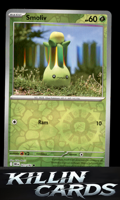 Reverse Holofoil Smoliv 021/182 Pokemon Common SV10: Destined Rivals Card NM