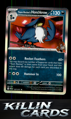 Team Rocket's Honchkrow 127/217 Pokemon Rare ME: Ascended Heroes Card NM