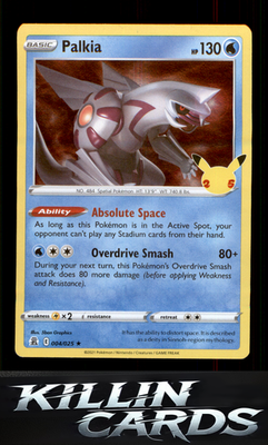 Palkia 004/025 Pokemon Holo Rare Celebrations Card NM