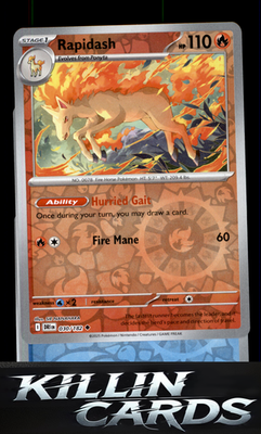 Reverse Holofoil Rapidash - 030/182 030/182 Pokemon Uncommon SV10: Destined Riva