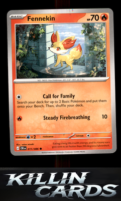 Fennekin 011/086 Pokemon Common ME04: Chaos Rising Card NM