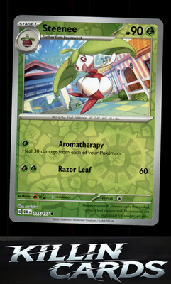 Reverse Holofoil Steenee 017/197 Pokemon Common SV03: Obsidian Flames Card NM