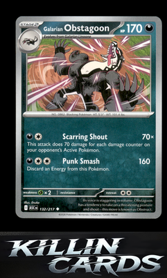 Galarian Obstagoon - 132/217 132/217 Pokemon Uncommon ME: Ascended Heroes Card N