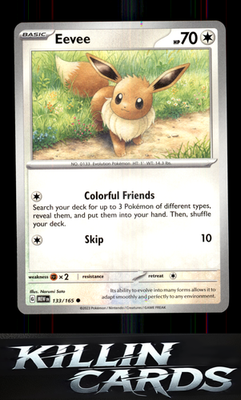 Eevee 133/165 Pokemon Common SV: Scarlet & Violet 151 Card NM