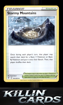 Stormy Mountains 161/203 Pokemon Uncommon SWSH07: Evolving Skies Card NM