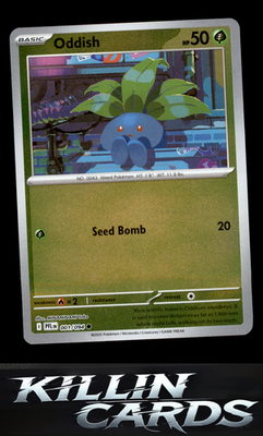 Reverse Holofoil Oddish 001/094 Pokemon Common ME02: Phantasmal Flames Card NM
