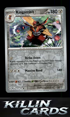 Reverse Holofoil Kingambit 150/197 Pokemon Uncommon SV03: Obsidian Flames Card N