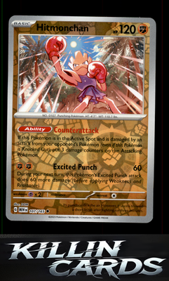 Reverse Holofoil Hitmonchan 107/165 Pokemon Uncommon SV: Scarlet & Violet 151 Ca