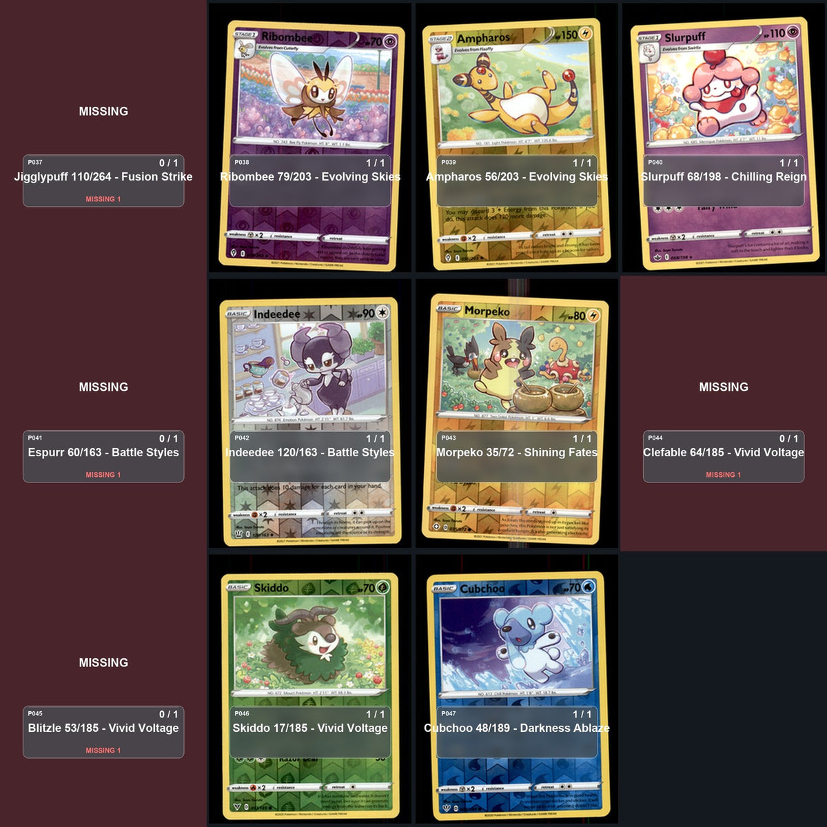 Pokemon TCG Saya Tsuruta Artist Collection 54 Cards Lot