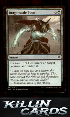 Foil Dragonscale Boon 131 Magic C Khans of Tarkir Card NM