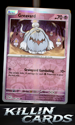 Reverse Holofoil Greavard 042/091 Pokemon Common SV: Paldean Fates Card NM