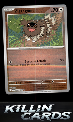 Reverse Holofoil Zigzagoon 081/094 Pokemon Common ME02: Phantasmal Flames Card N