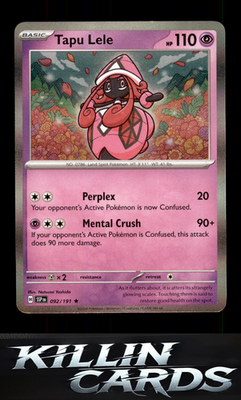 Tapu Lele 092/191 Pokemon Rare SV08: Surging Sparks Card NM