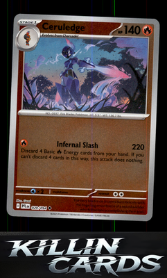 Reverse Holofoil Ceruledge 020/094 Pokemon Uncommon ME02: Phantasmal Flames Card