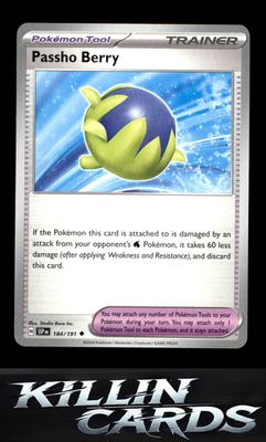 Passho Berry 184/191 Pokemon Uncommon SV08: Surging Sparks Card NM