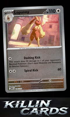 Reverse Holofoil Lopunny 108/132 Pokemon Common ME01: Mega Evolution Card NM