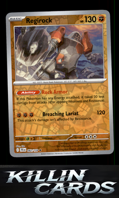 Reverse Holofoil Regirock 082/159 Pokemon Rare SV09: Journey Together Card NM