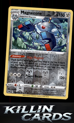 Reverse Holofoil Magnezone 107/189 Pokemon Holo Rare SWSH10: Astral Radiance Car