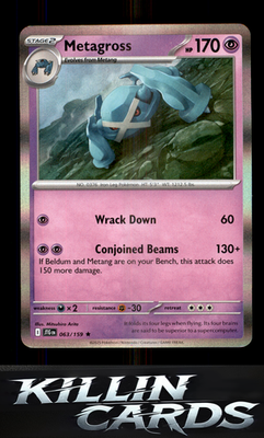Metagross 063/159 Pokemon Rare SV09: Journey Together Card NM
