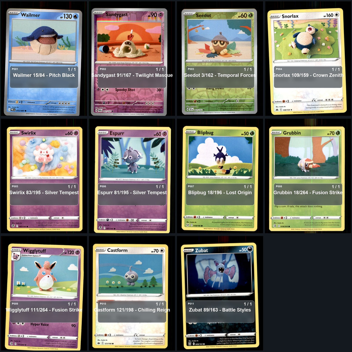 Pokemon TCG Asako Ito Artist Collection 18 Cards Lot