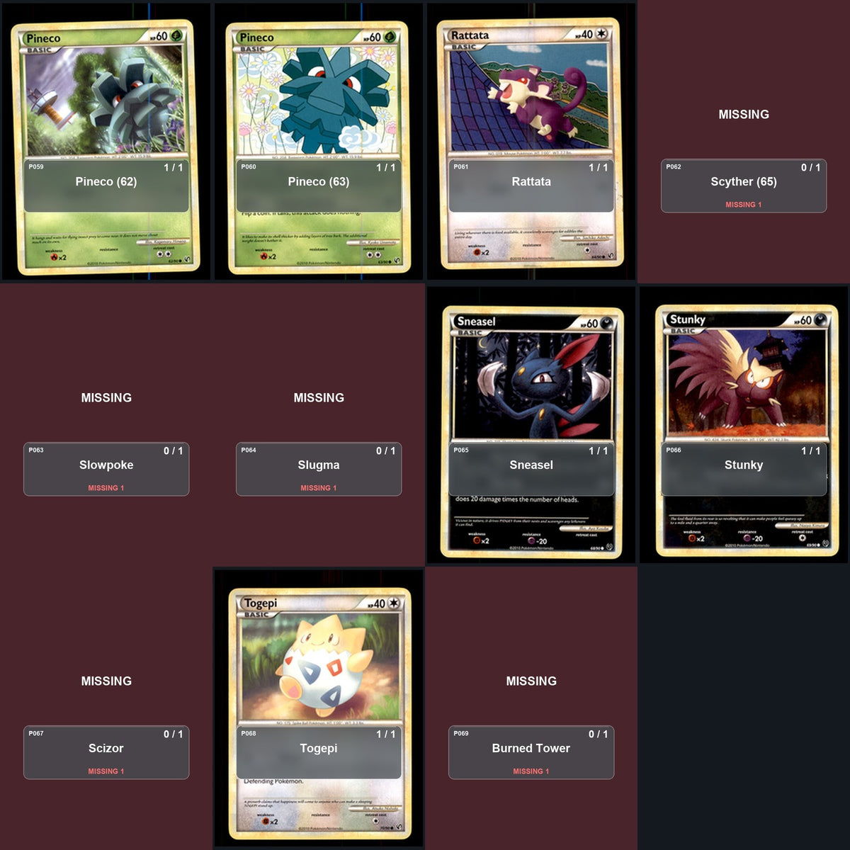 Pokemon TCG Undaunted C/UC/R Standard Set 30 Cards