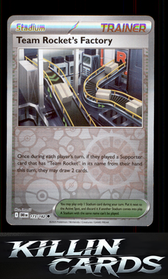 Reverse Holofoil Team Rocket's Factory 173/182 Pokemon Uncommon SV10: Destined R