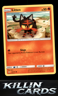 Litten (26) 26/214 Pokemon Common SM - Unbroken Bonds Card NM