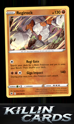 Regirock 075/189 Pokemon Rare SWSH10: Astral Radiance Card NM
