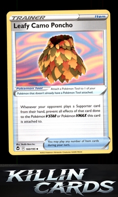 Leafy Camo Poncho 160/195 Pokemon Uncommon SWSH12: Silver Tempest Card NM