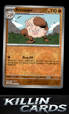 Reverse Holofoil Primeape 091/182 Pokemon Common SV10: Destined Rivals Card NM