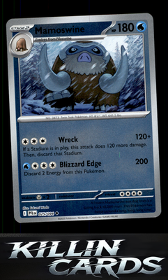 Reverse Holofoil Mamoswine 025/094 Pokemon Uncommon ME02: Phantasmal Flames Card