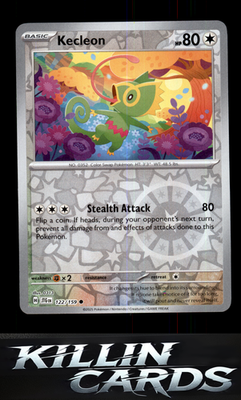 Reverse Holofoil Kecleon 122/159 Pokemon Common SV09: Journey Together Card NM