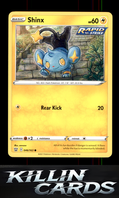 Shinx 046/163 Pokemon Common SWSH05: Battle Styles Card NM