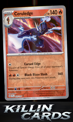 Reverse Holofoil Ceruledge - 035/191 035/191 Pokemon Uncommon SV08: Surging Spar