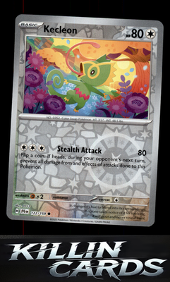 Reverse Holofoil Kecleon 122/159 Pokemon Common SV09: Journey Together Card NM