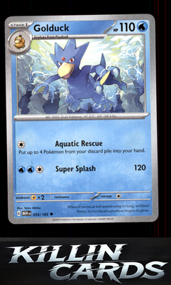 Golduck 055/165 Pokemon Uncommon SV: Scarlet & Violet 151 Card NM