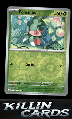 Reverse Holofoil Fomantis 013/182 Pokemon Common SV10: Destined Rivals Card NM