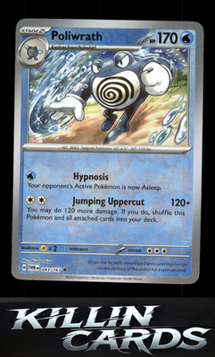 Reverse Holofoil Poliwrath 043/167 Pokemon Uncommon SV06: Twilight Masquerade Ca