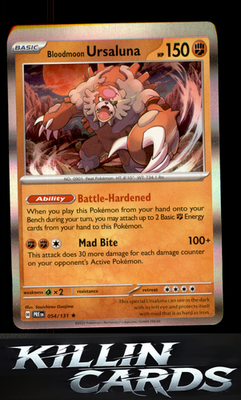 Bloodmoon Ursaluna 054/131 Pokemon Rare SV: Prismatic Evolutions Card NM