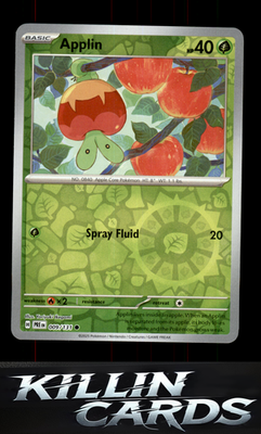 Reverse Holofoil Applin 009/131 Pokemon Common SV: Prismatic Evolutions Card NM