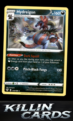 Hydreigon 110/189 Pokemon Rare SWSH03: Darkness Ablaze Card NM