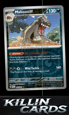 Reverse Holofoil Mabosstiff - 063/091 063/091 Pokemon Rare SV: Paldean Fates Car