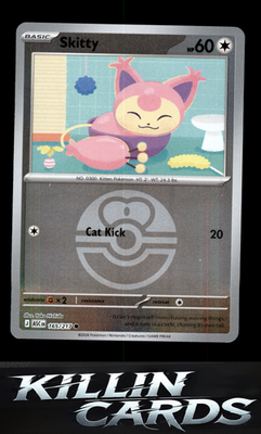 Reverse Holofoil Skitty (Love Ball) 165/217 Pokemon Common ME: Ascended Heroes C